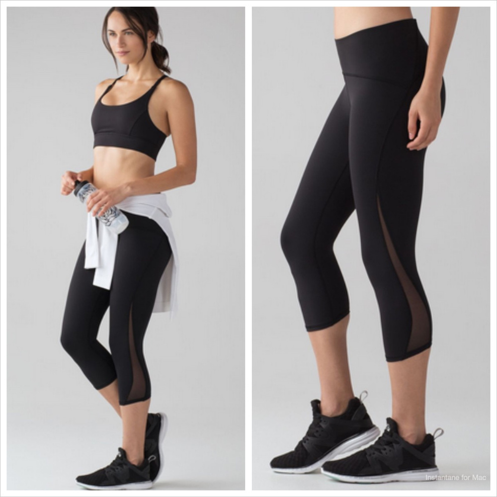 lululemon Train Times 17" Crop | Black | Size 12